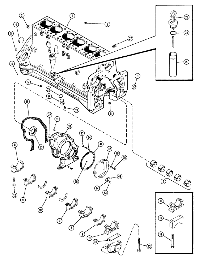 Схема запчастей Case IH 930-SERIES - (032) - CYLINDER BLOCK ASSEMBLY, (377) SPARK IGNITION ENGINE, FIRST USED ENGINE SERIAL NUMBER 2174169 (02) - ENGINE