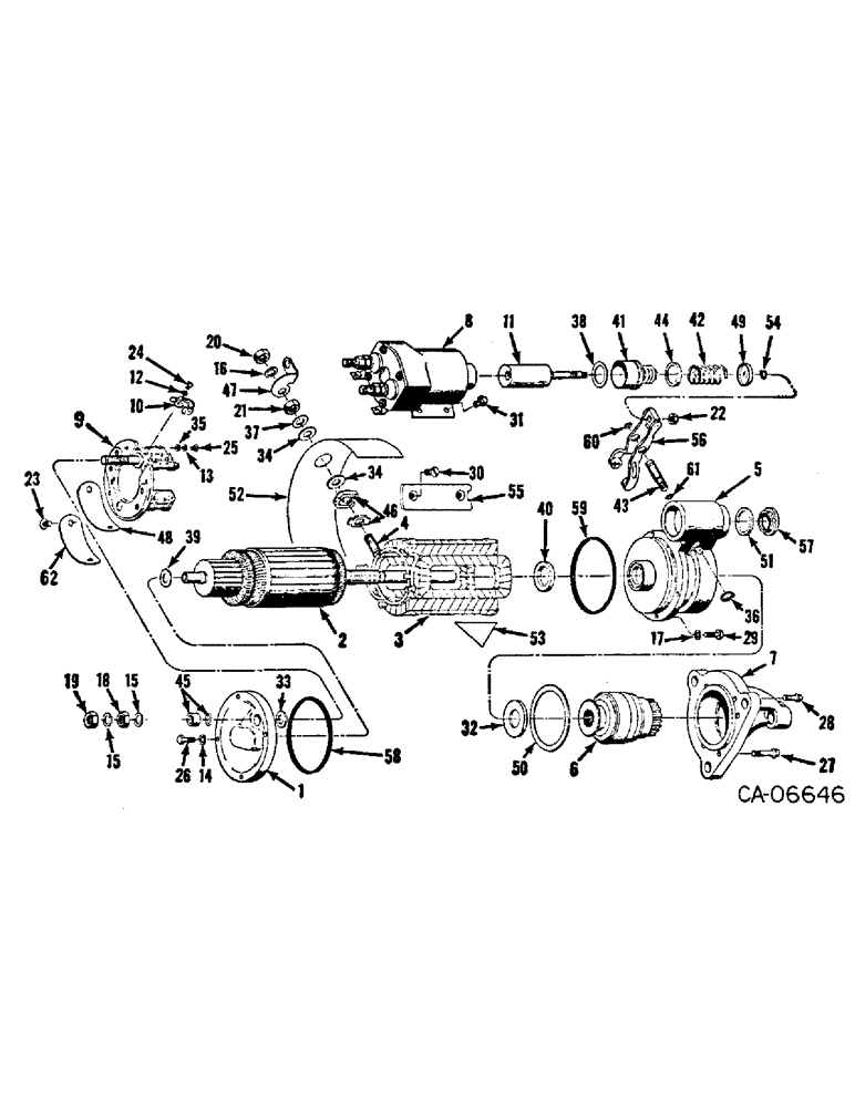 Схема запчастей Case IH 4568 - (08-08) - ELECTRICAL, CRANKING MOTOR, DELCO REMY, 12 VOLT (06) - ELECTRICAL