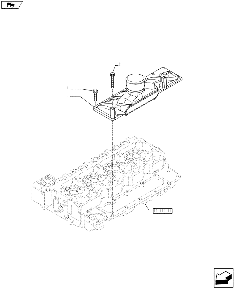 Схема запчастей Case IH F4HE9484M J100 - (10.254.01) - INTAKE MANIFOLD (2855484) (10) - ENGINE