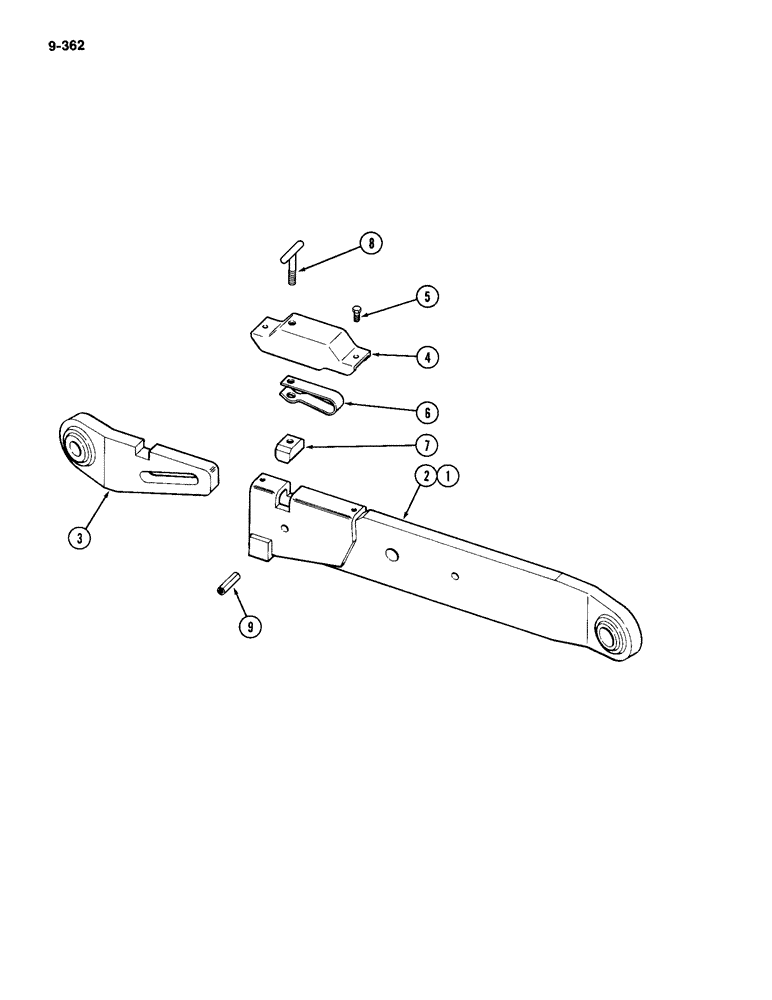 Схема запчастей Case IH 2094 - (9-362) - HITCH DRAFT ARMS, TELESCOPING (09) - CHASSIS/ATTACHMENTS
