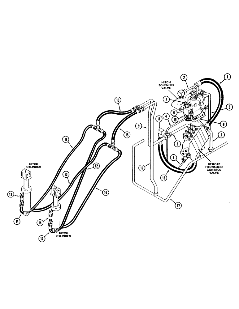 Схема запчастей Case IH 9180 - (1-18) - PICTORIAL INDEX, HITCH HYDRAULICS, ELECTRONIC CONTROLLED (00) - PICTORIAL INDEX