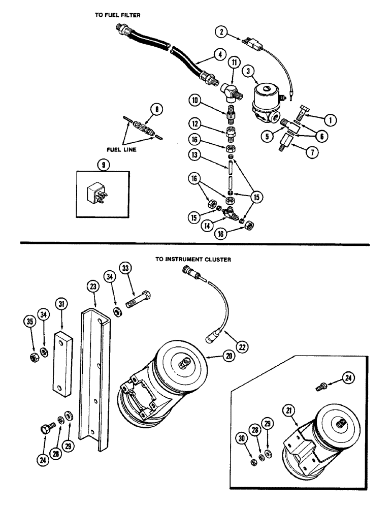 Схема запчастей Case IH 3294 - (4-108) - ENGINE AUTOMATIC SHUTOFF KIT (04) - ELECTRICAL SYSTEMS