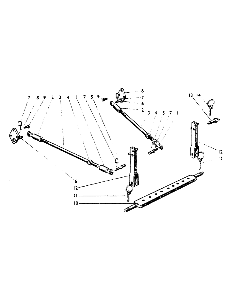 Схема запчастей Case IH 850 - (55[A]) - 907204 STABILISER BARS, U403, 880 AND 850 STANDARD WIDTH MODELS, 85782 LINKAGE DRAWBAR, U291 (07) - HYDRAULIC SYSTEM