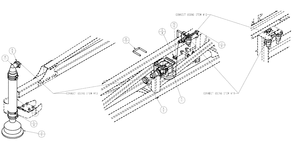 Схема запчастей Case IH SPX3320 - (11-025) - FOAMER DROP GROUP, LEFT, 120’ BOOM Options