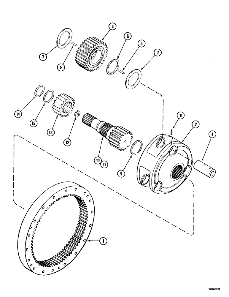 Схема запчастей Case IH MX240 - (6-090) - REAR AXLE, PLANETARY, MX200, MX220, MX240 (06) - POWER TRAIN