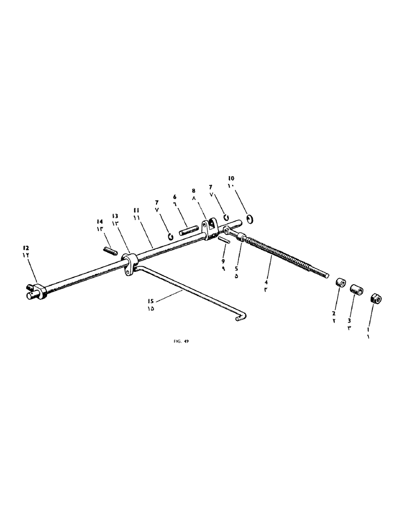 Схема запчастей Case IH 950 - (130) - LIFT CONTROL RODS (06) - POWER TRAIN