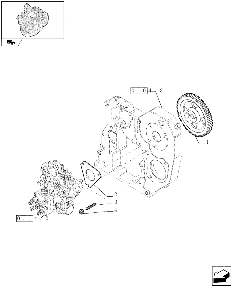 Схема запчастей Case IH F4GE9484K J601 - (0.14.2) - INJECTION PUMP - CONTROL  (504066547) 