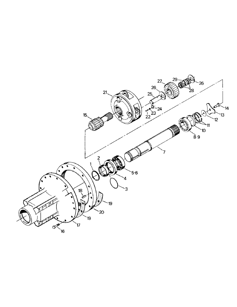 Схема запчастей Case IH CR-1280 - (04-51) - PLANETARY AND AXLE END, ADJUSTABLE BAR AXLE (04) - Drive Train