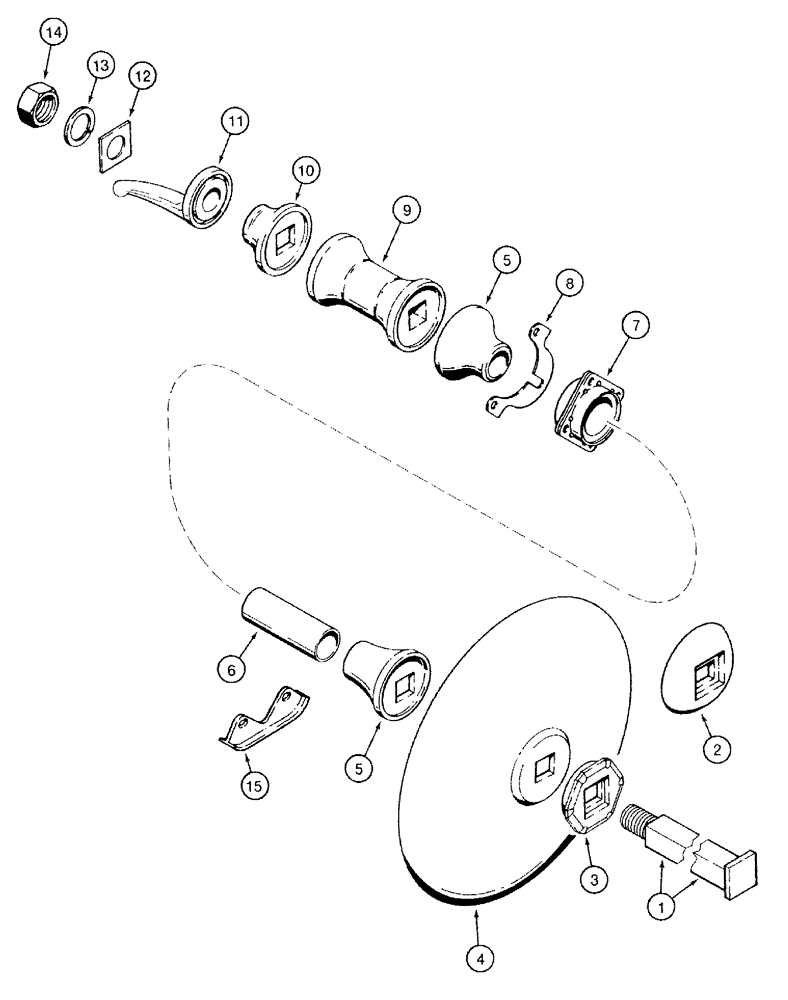 Схема запчастей Case IH 501 - (9-07) - DISKS AND BEARINGS (09) - CHASSIS/ATTACHMENTS