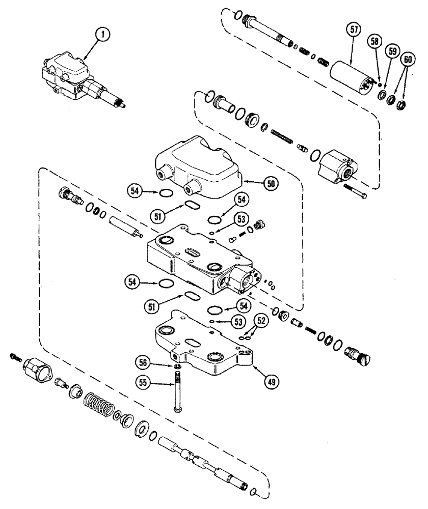 Схема запчастей Case IH 4694 - (8-374) - HITCH CONTROL VALVE ASSEMBLY, A166847 (CONTD) (08) - HYDRAULICS