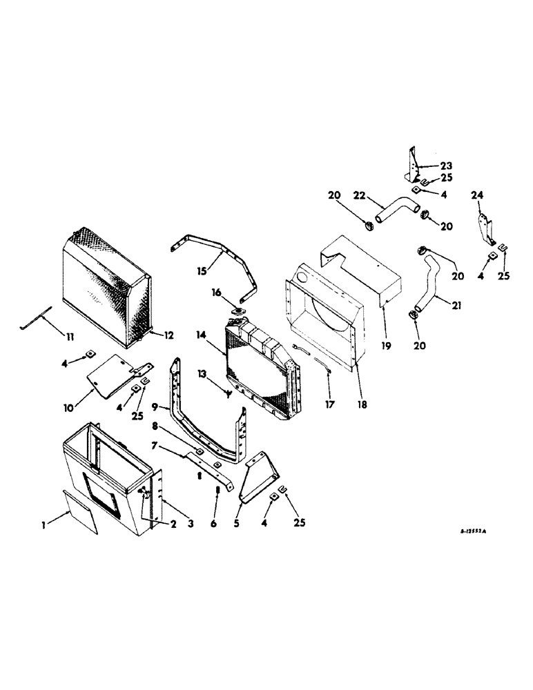 Схема запчастей Case IH 303 - (351) - BD-220 ENGINE, 3-9/16 X 3-11/16, AIR CHUTE, RADIATOR AND CONNECTIONS (10) - ENGINE