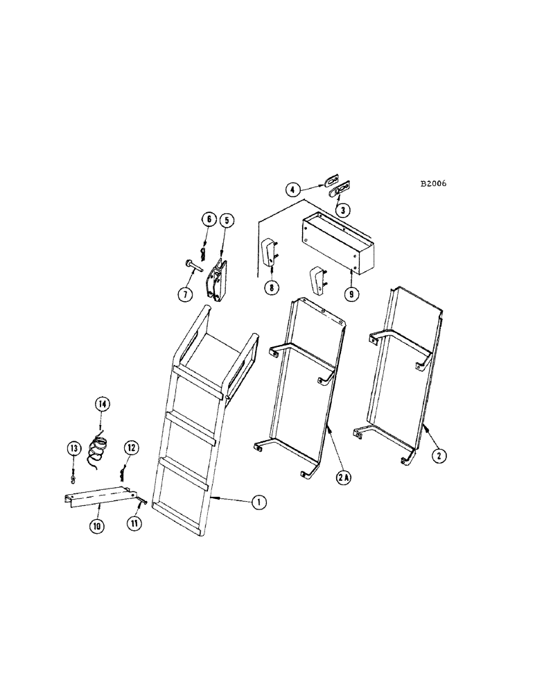 Схема запчастей Case IH 660 - (240[A]) - PLATFORM FOLDING LADDER 