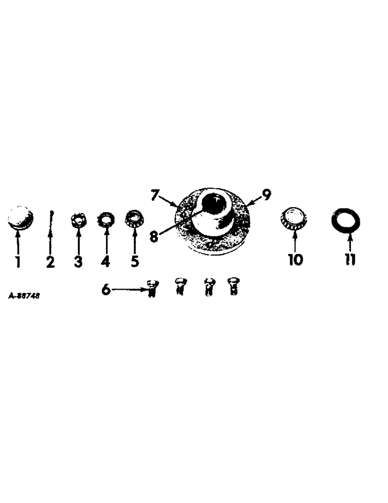 Схема запчастей Case IH VARIOUS - (B-168) - WHEEL HUBS AND RELATED PARTS 