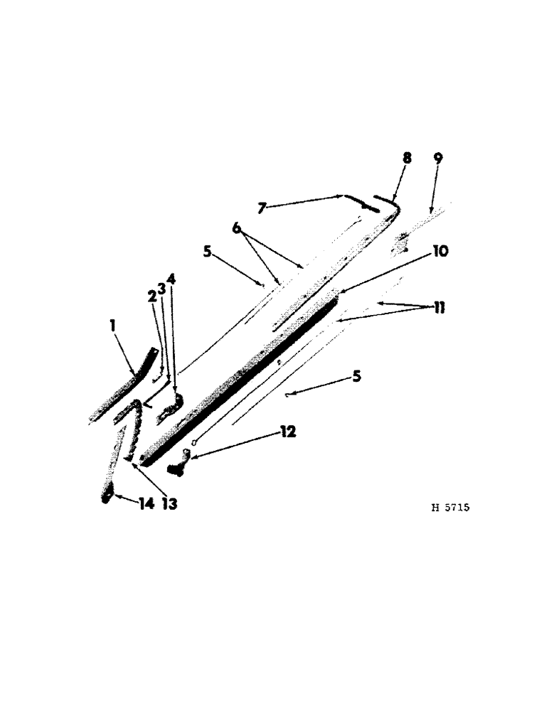 Схема запчастей Case IH 101 - (B-07) - CONTROL AND DECLUTCH LEVER, REGULAR 1966 AND SINCE 