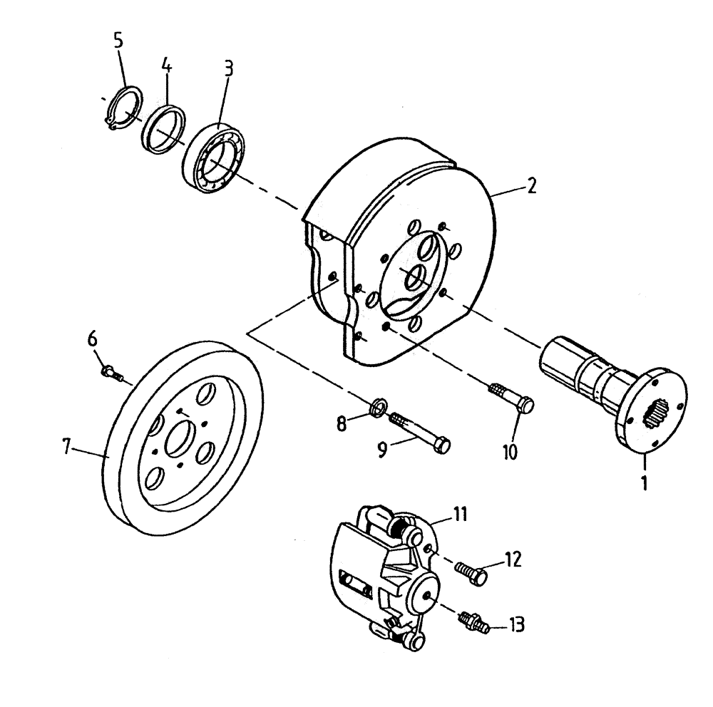 Схема запчастей Case IH 7000 - (A04-25A) - BRAKES ([RH] 7000), SERIAL #7908 AND ONWARDS Mainframe & Functioning Components