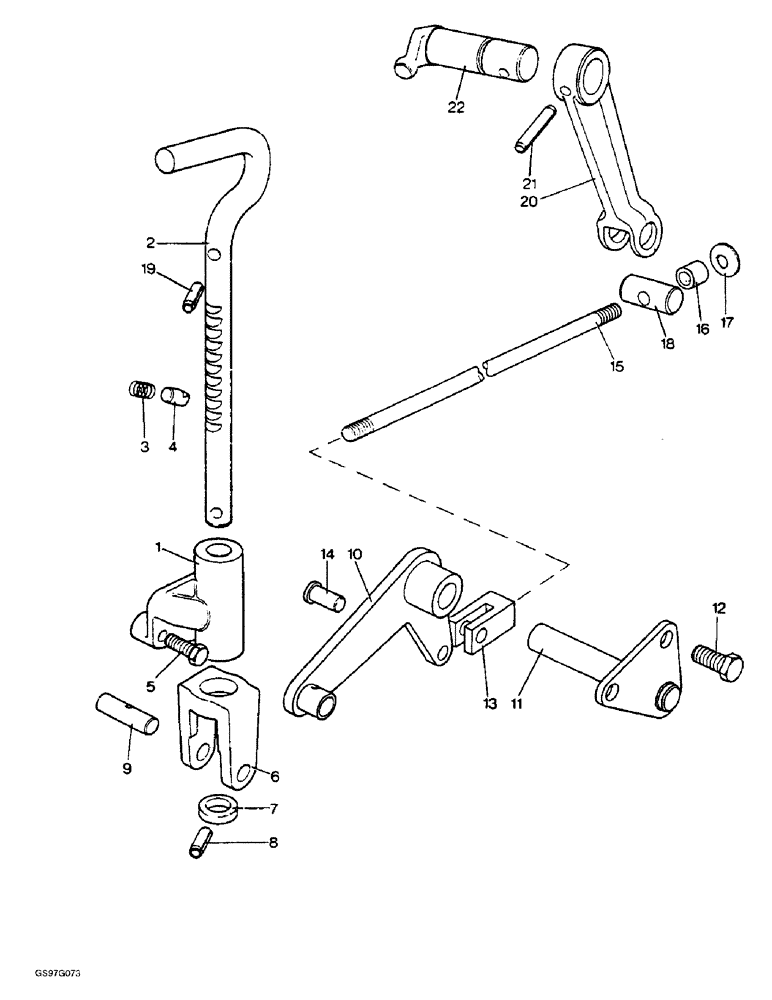 Схема запчастей Case IH 1212 - (7-06) - TRANSMISSION BRAKE LINKAGE, 1210G AND 1212G TRACTORS (07) - BRAKES