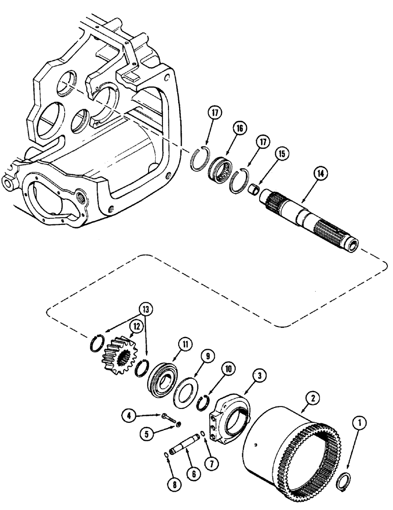 Схема запчастей Case IH 2090 - (6-232) - POWER SHIFT TRANSMISSION, PLANETARY OUTPUT (06) - POWER TRAIN