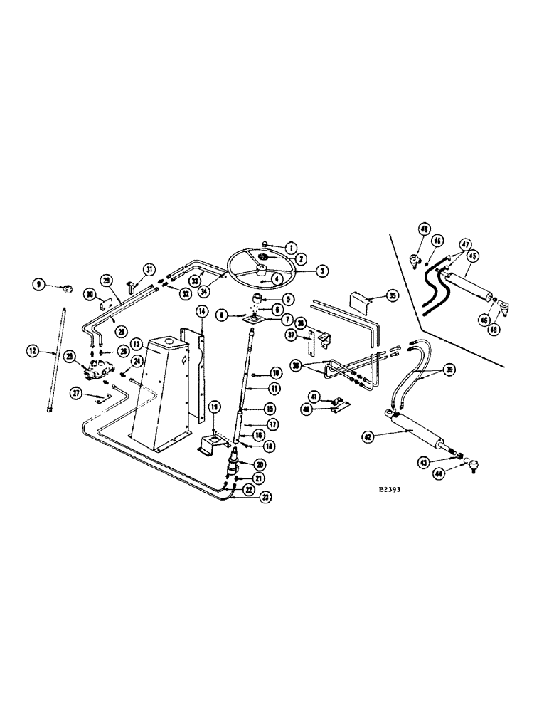 Схема запчастей Case IH 960 - (330) - HYDROSTATIC POWER STEERING (41) - STEERING