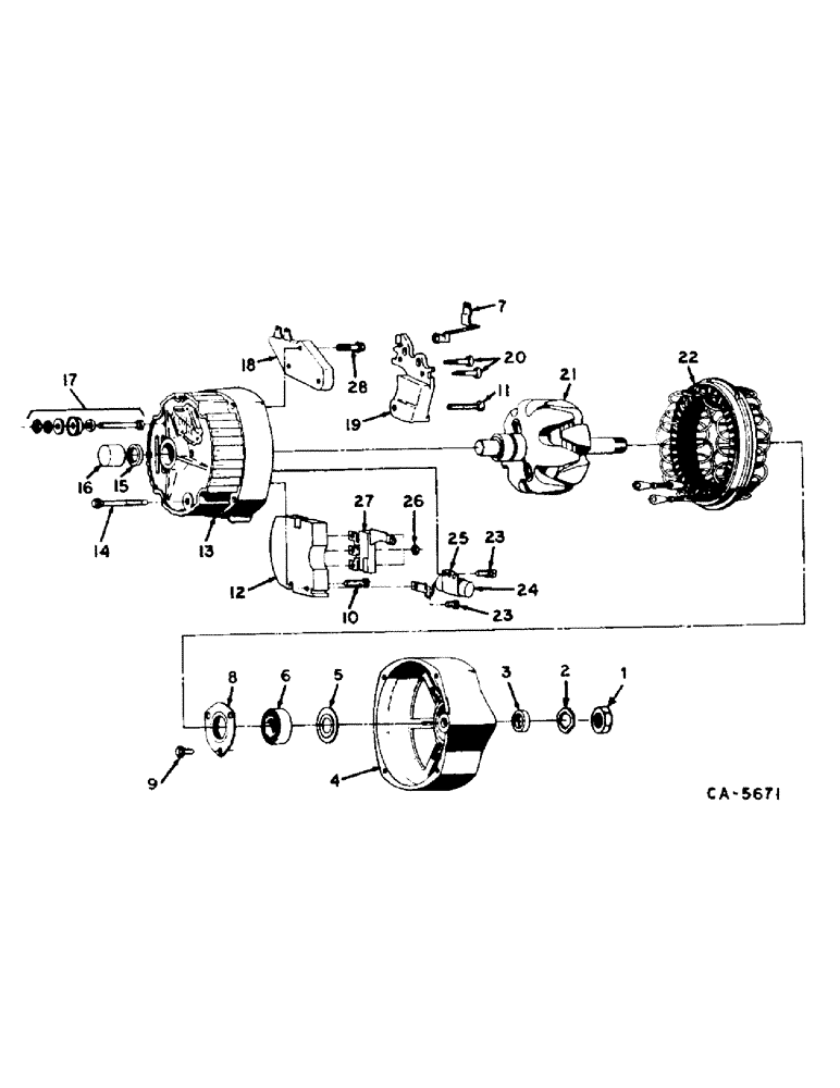 Схема запчастей Case IH 915 - (08-16) - ELECTRICAL, ALTERNATOR GENERATOR (06) - ELECTRICAL