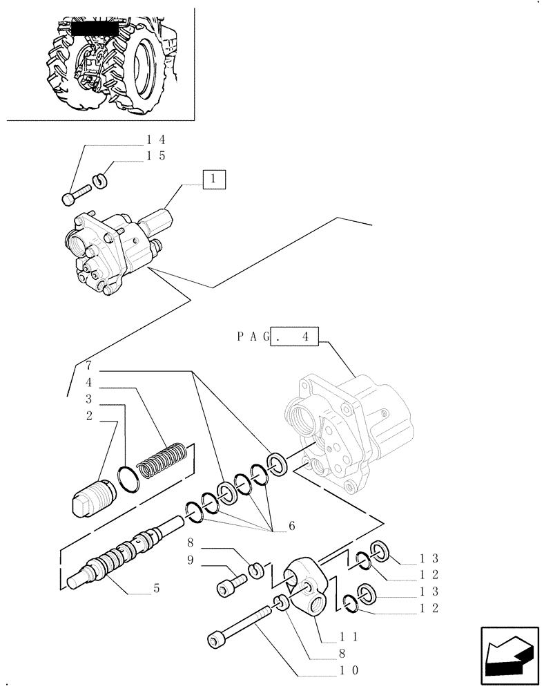 Схема запчастей Case IH JX1075C - (1.82.4[02]) - LIFTER DISTRIBUTOR AND VALVES - BREAKDOWN (07) - HYDRAULIC SYSTEM