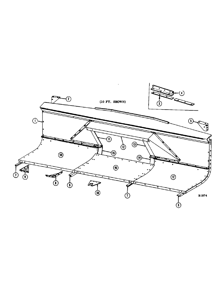 Схема запчастей Case IH 960 - (054) - AUGER TROUGH (58) - ATTACHMENTS/HEADERS