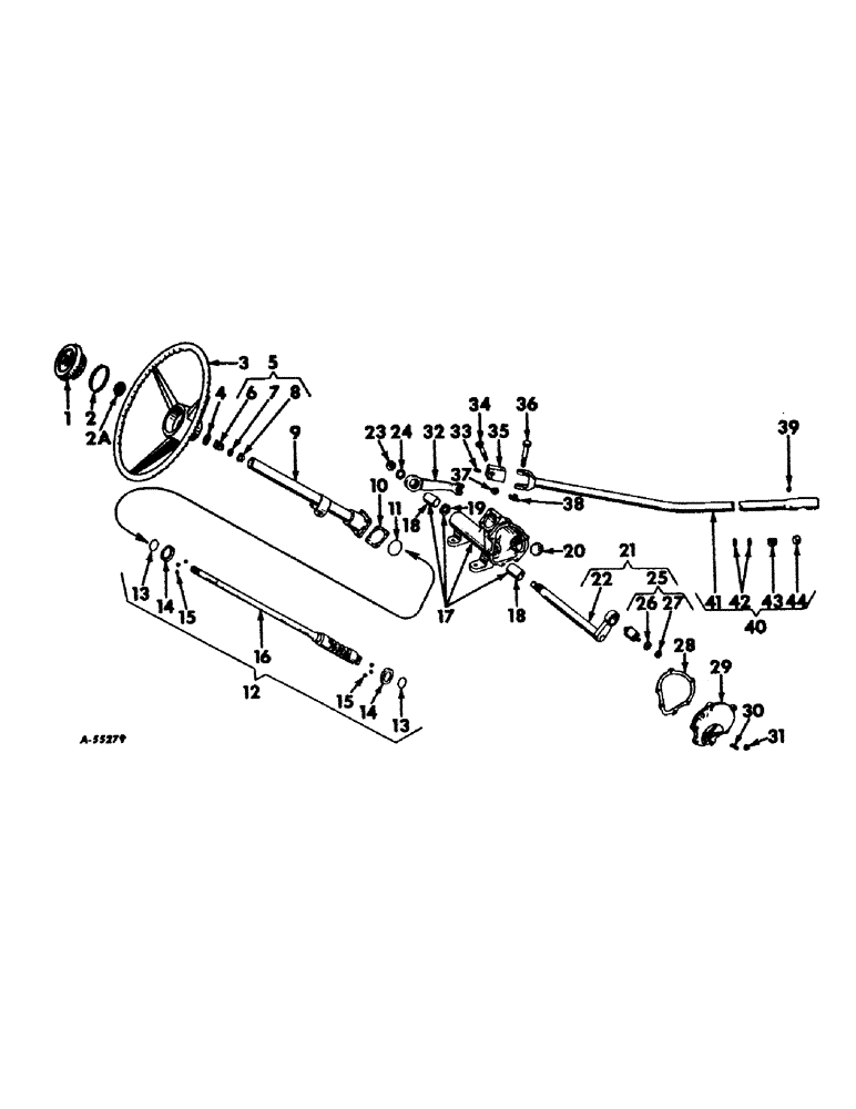 Схема запчастей Case IH 560 - (170) - STEERING MECHANISM, STEERING MECHANISM, INTERNATIONAL 560 AND 660 SERIES Steering Mechanism