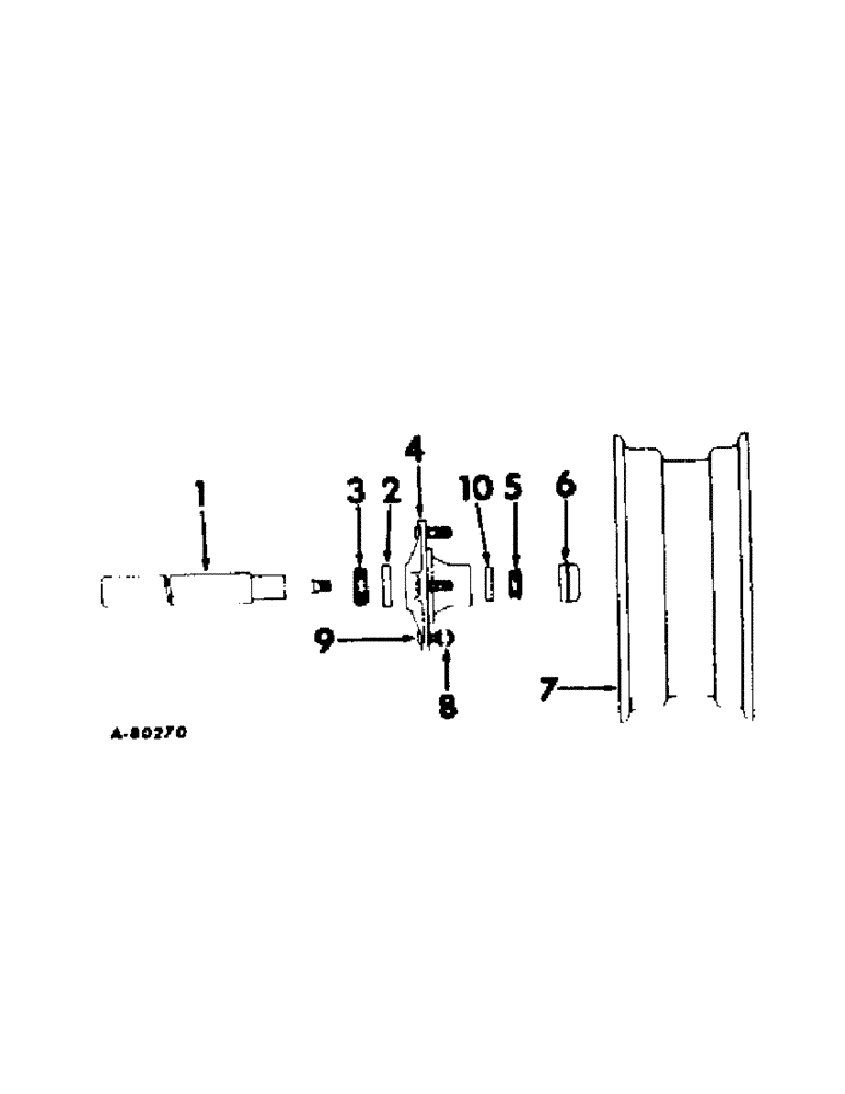 Схема запчастей Case IH 105 - (A-05) - WHEELS AND HUBS, 105 GRINDER MIXER WITH SERIAL NOS. 747 AND ABOVE 