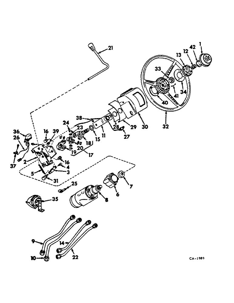 Схема запчастей Case IH HYDRO 100 - (10-29) - HYDRAULICS, TILT, STEERING WHEEL (07) - HYDRAULICS