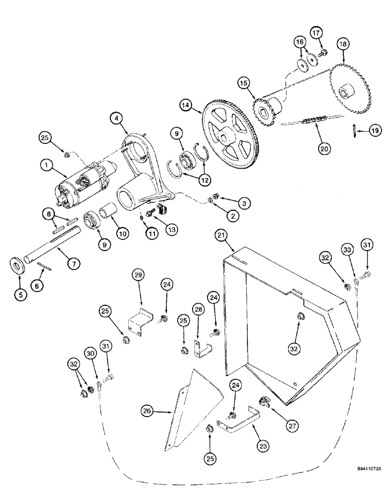 Схема запчастей Case IH 2188 - (9A-48) - FEEDER REVERSER, WITHOUT ROCK TRAP (13) - FEEDER