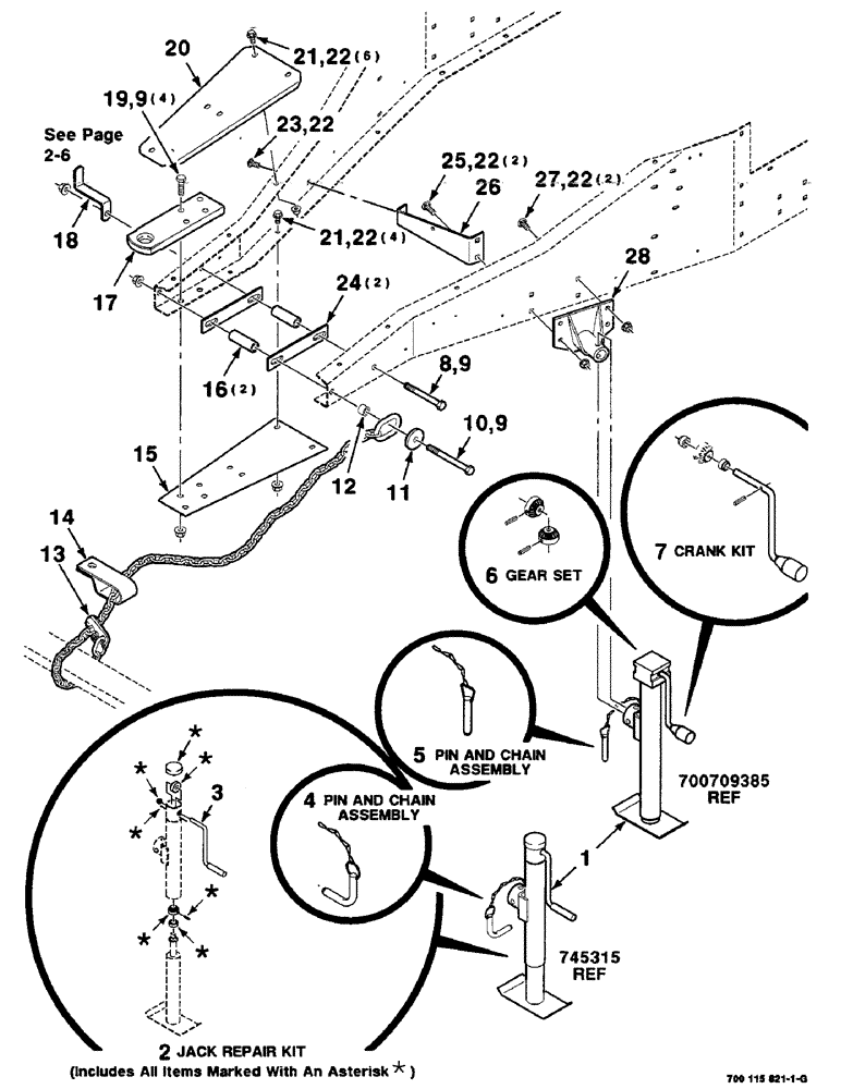 Схема запчастей Case IH 8610 - (2-02) - HITCH, SAFETY CHAIN AND JACK ASSEMBLY, SERIAL NUMBER CFH0036001 THRU CFH0096511 (37) - HITCHES, DRAWBARS & IMPLEMENT COUPLINGS