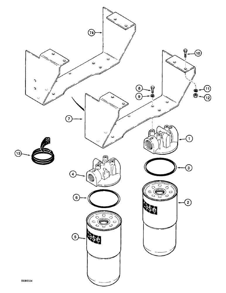 Схема запчастей Case IH 2055 - (8-06) - HYDRAULIC FILTER ASSEMBLIES (07) - HYDRAULICS