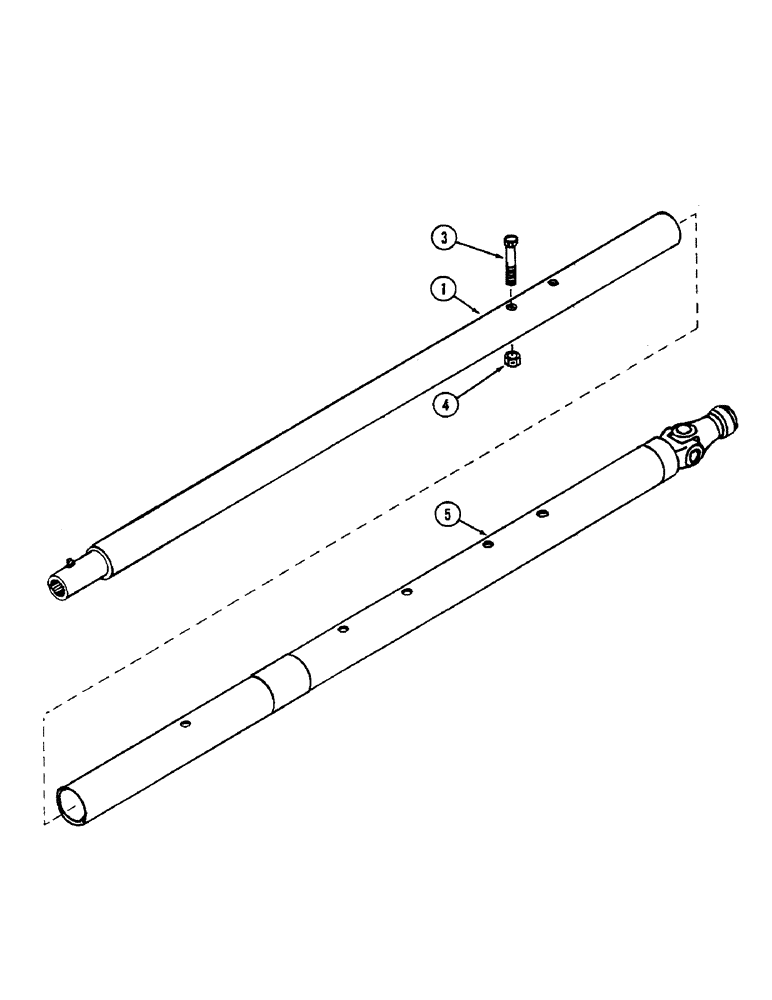 Схема запчастей Case IH 54FMS - (52) - DRIVE SHAFT, 54 FMS SNOW THROWER 