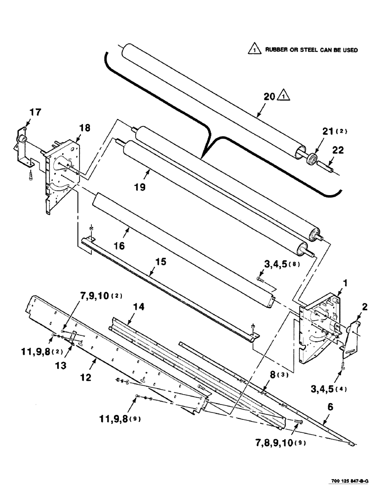 Схема запчастей Case IH 8465 - (9-72) - MESH WRAP ROLLER ASSEMBLY, SERIAL NUMBER CFH0073011 THROUGH CFH0073271 Decals & Attachments