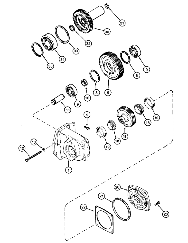 Схема запчастей Case IH 8910 - (6-074) - TRANSMISSION PUMP DRIVE (06) - POWER TRAIN