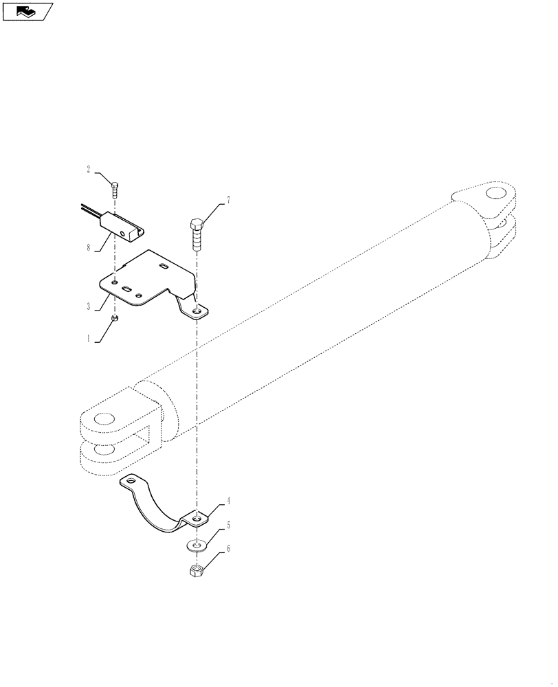 Схема запчастей Case IH 610 - (55.424.01) - BOOM FOLD POSITION SENSOR (55) - ELECTRICAL SYSTEMS