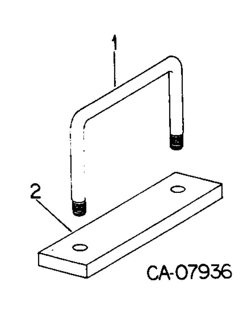 Схема запчастей Case IH 80 - (YB-28) - PARALLEL LINK STOPS & U-BOLTS 