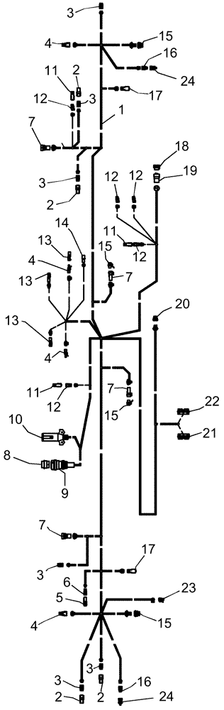 Схема запчастей Case IH 1210 - (55.100.23) - ELECTRICAL - HARNESS 87682649, MOUNTED STACKER, RIGID MOUNTED VR (55) - ELECTRICAL SYSTEMS