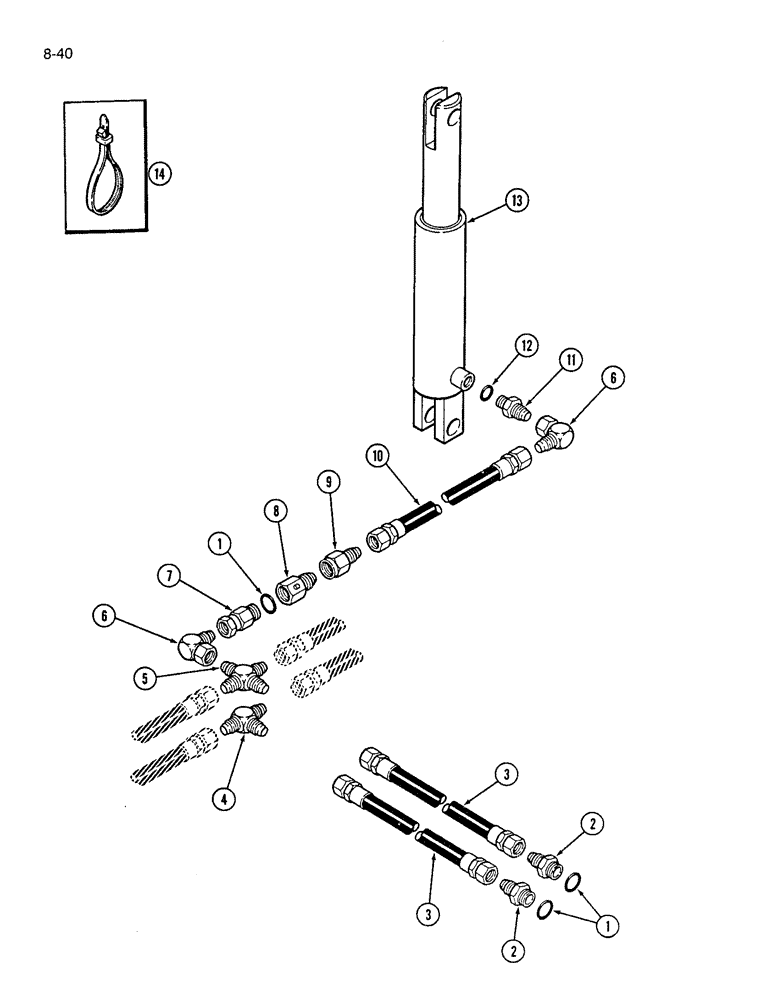 Схема запчастей Case IH 7200 - (8-40) - HYDRAULIC SYSTEM - DISK MARKER, HYDRAULIC SELECTOR, LEFT (08) - HYDRAULICS