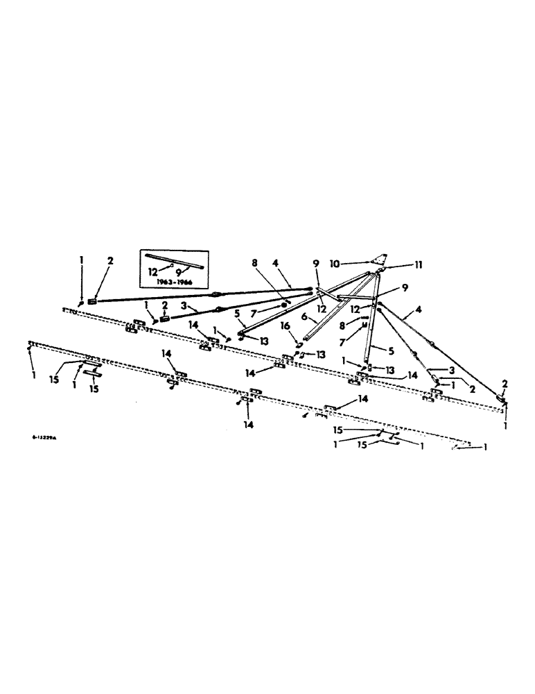 Схема запчастей Case IH 3 - (A-09) - DRAWBARS, SIX 42 INCH SECTIONS 