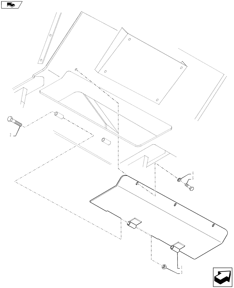 Схема запчастей Case IH TITAN 4540 - (90.118.CB[04]) - RADIATOR ACCESS COVER, 4040, 4540 (90) - PLATFORM, CAB, BODYWORK AND DECALS