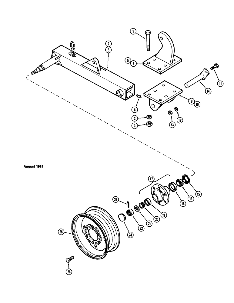 Схема запчастей Case IH SC11 - (27A) - GAUGE WHEELS, SC5, SC7, SC9, SC11 MAIN AND SC15 WING, S/N 1634941 THRU S/N 1637527, WILTON HUB, W888 