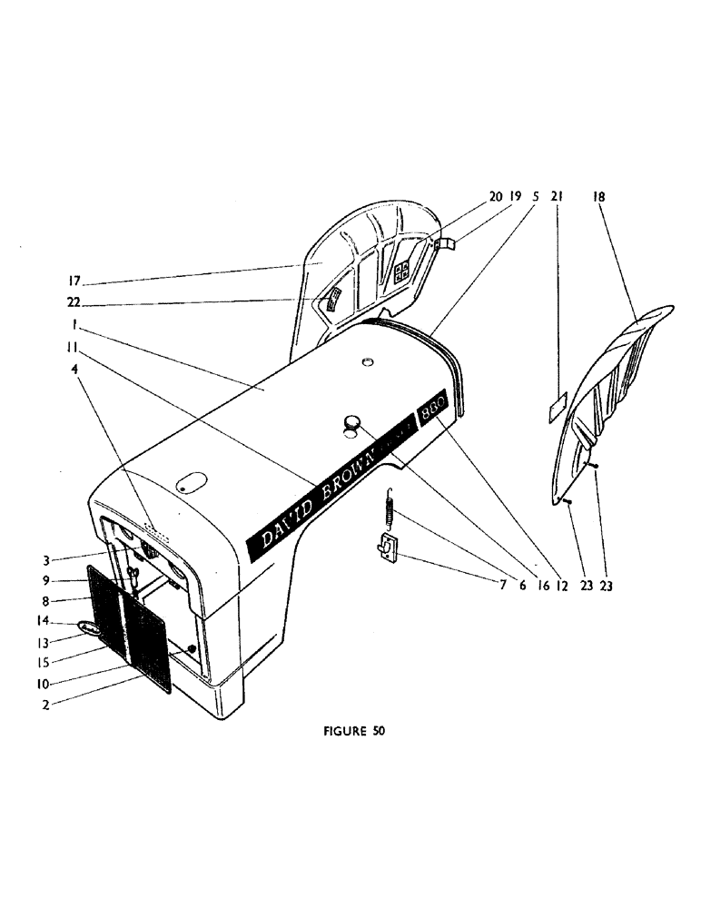 Схема запчастей Case IH 880UF - (76) - HOOD AND FENDERS (12) - CHASSIS