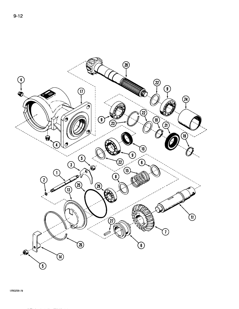 Схема запчастей Case IH 970 - (9-12) - GEARBOX ASSEMBLY (09) - CHASSIS