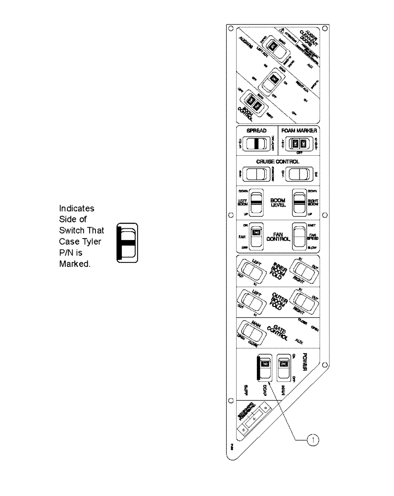 Схема запчастей Case IH 438 - (03-004) - DOUBLE BIN - ELECTRICAL GROUP Bin Group