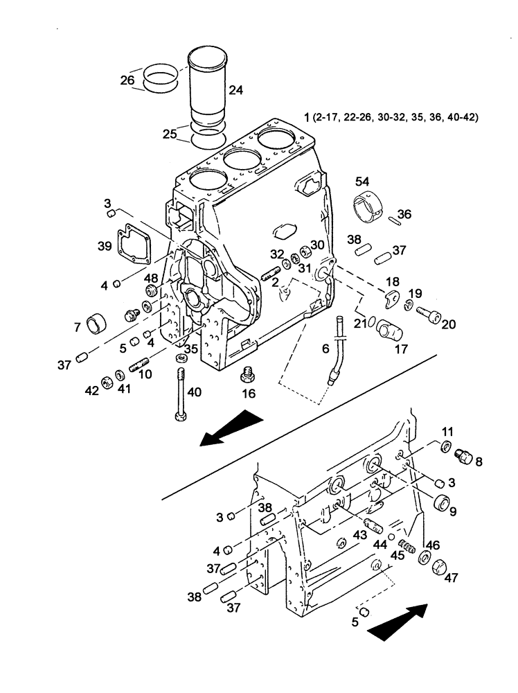 Схема запчастей Case IH C55 - (02-12[01]) - CRANKCASE (02) - ENGINE