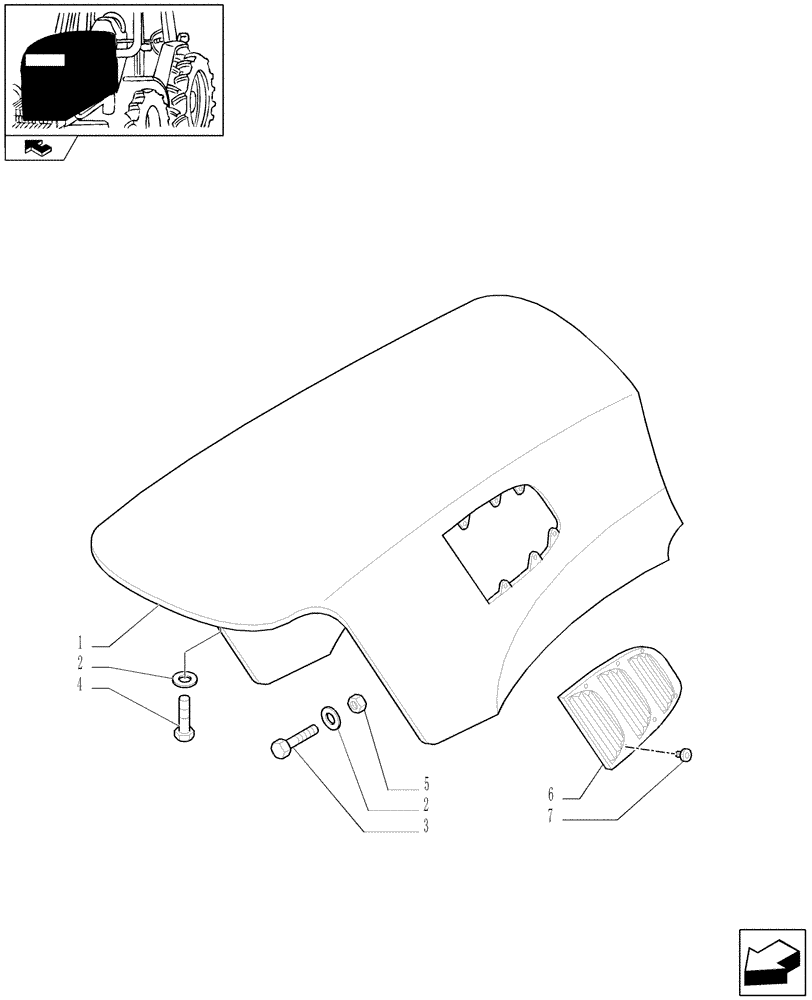 Схема запчастей Case IH PUMA 140 - (1.83.0[01]) - HOOD (08) - SHEET METAL