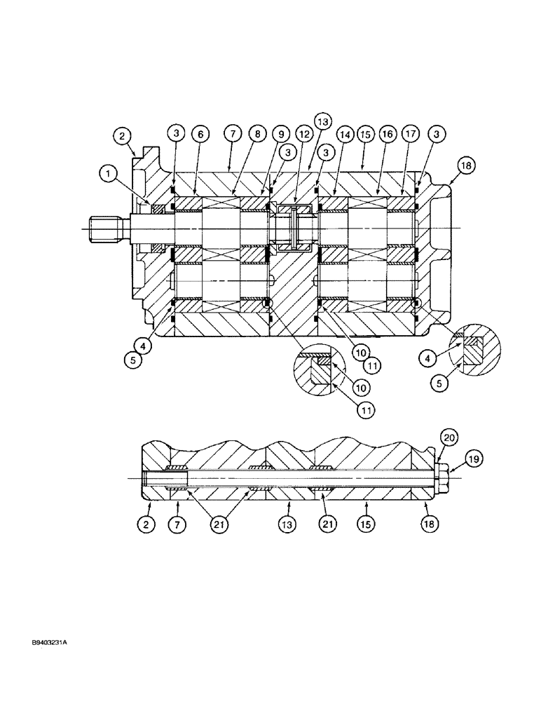 Схема запчастей Case IH 1825 - (8-06) - HYDRAULIC EQUIPMENT PUMP 120882A1, P.I.N. JAF0096590 AND AFTER (08) - HYDRAULICS