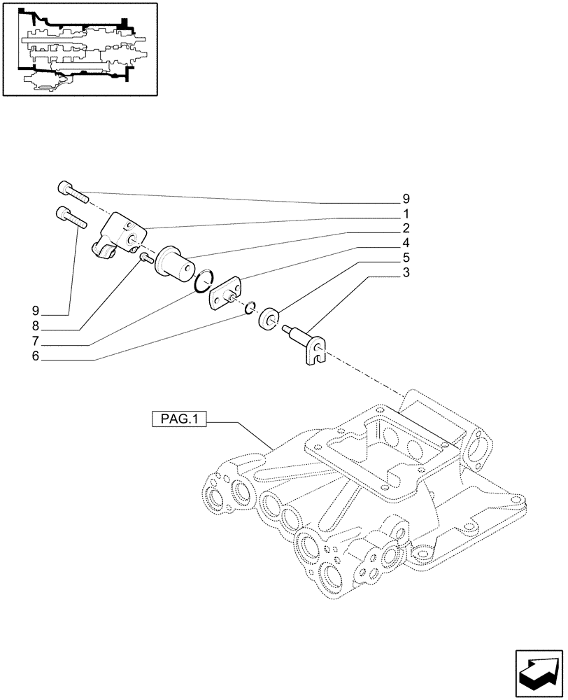 Схема запчастей Case IH MXU125 - (1.29.9/02[02]) - (VAR.129-140-147) TRANSMISSION 16X16 (SPS) - GEARBOX CLUTCH HOUSING COVER (03) - TRANSMISSION