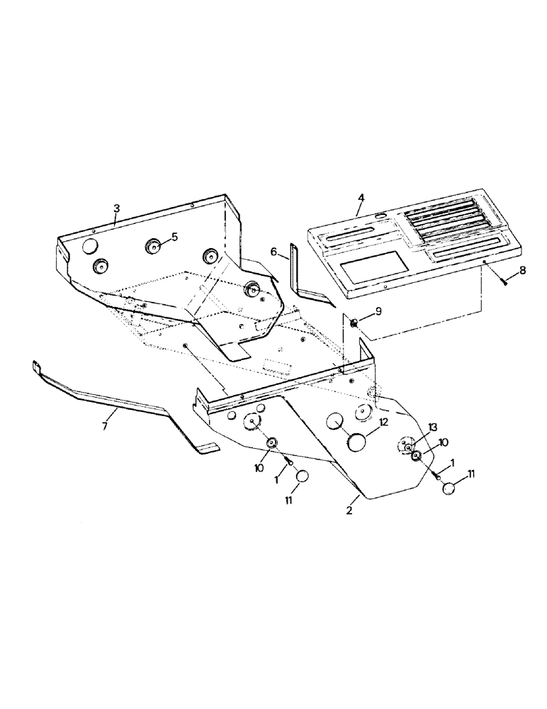 Схема запчастей Case IH PT225 - (01-36) - TILT CONSOLE COVER (10) - CAB