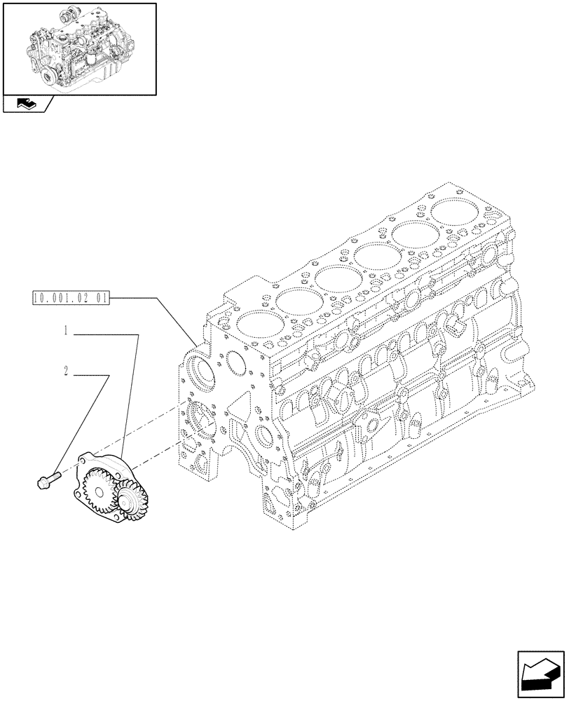 Схема запчастей Case IH F4HE9684J J100 - (10.304.01) - OIL PUMP - ENGINE (2853590) 